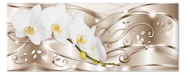 Quadro moderno Fiore largo beige