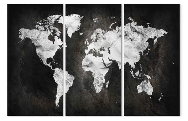 Quadro su tela Una mappa oscura del mondo