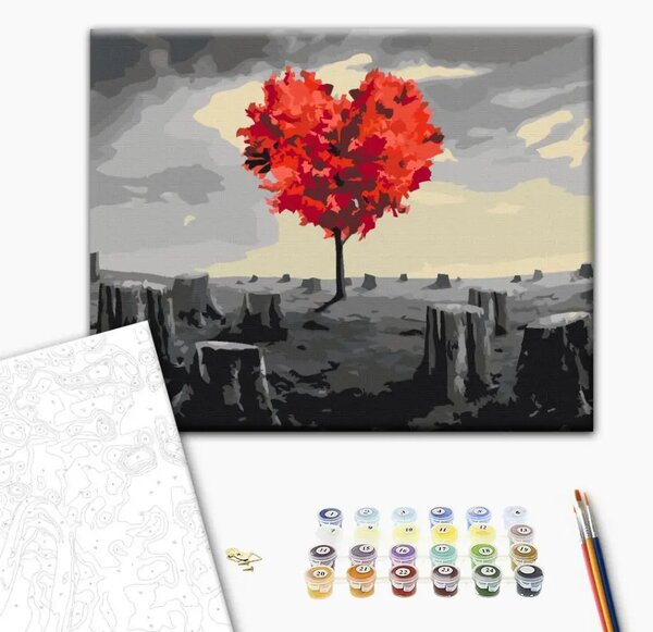 Quadro da dipingere Albero a forma di cuore