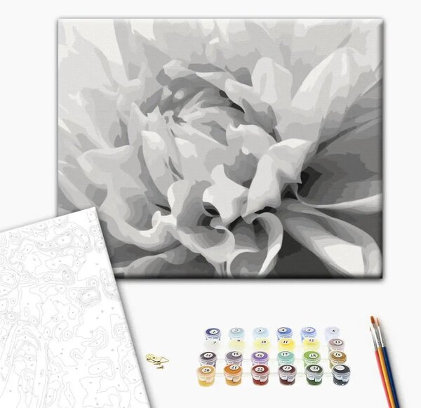 Quadro con numeri Fiore bianco-nero
