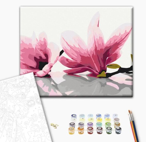 Quadro con numeri Magnolia (sfondo bianco)