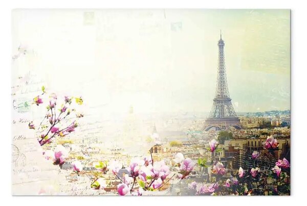 Quadro moderno Cartoline da Parigi largo