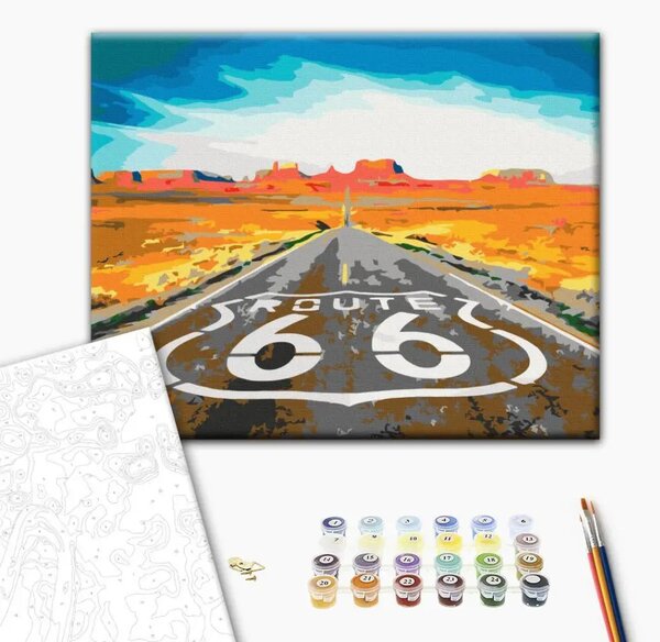 Quadro con numeri Route 66