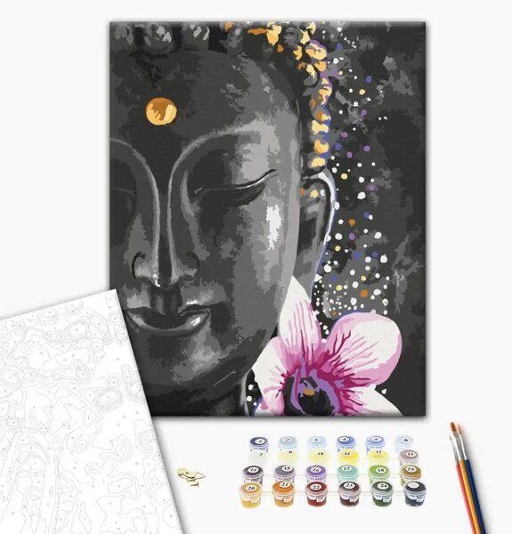 Quadro da dipingere Buddha e fiore