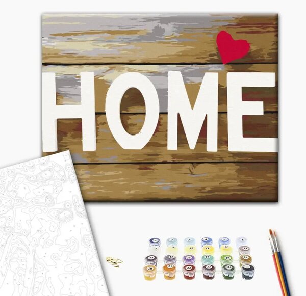 Quadro da dipingere Una casa con un cuore