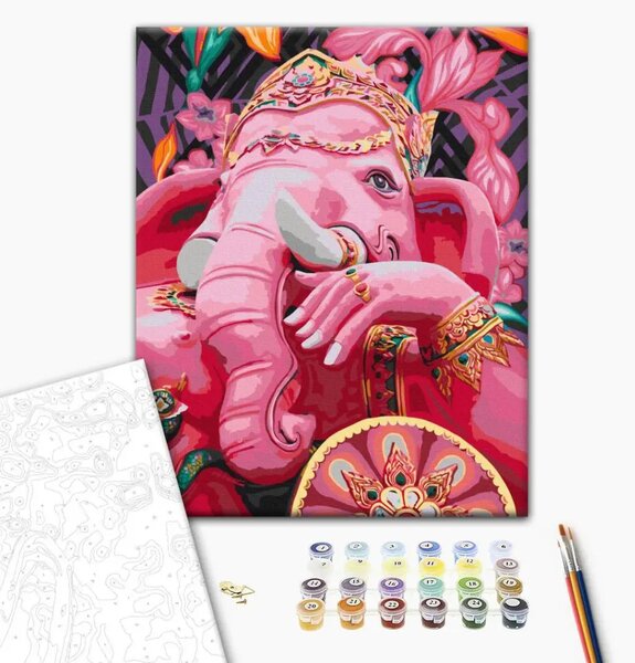 Tela da dipingere con numeri Ganesha