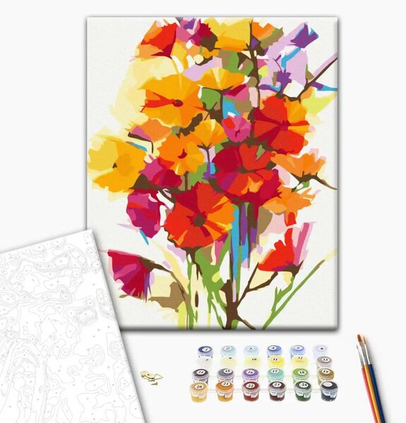 Quadro con numeri Fiori d'estate