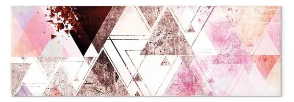 Quadro contemporaneo Evoluzione geometrica stretto - figure astratte colorate