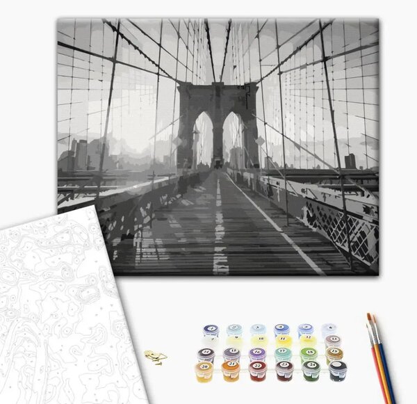 Quadro con numeri Ponte di New York