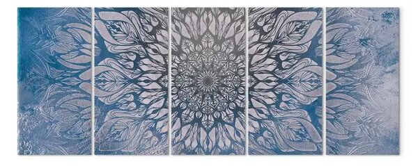 Quadro moderno Ipnosi (5 pezzi) blu stretto