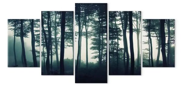 Quadro Foresta oscura (5 pezzi) largo