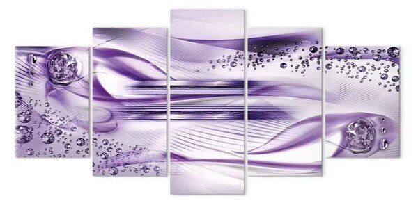 Quadro su tela Arpa subacquea (5 pezzi) largo viola