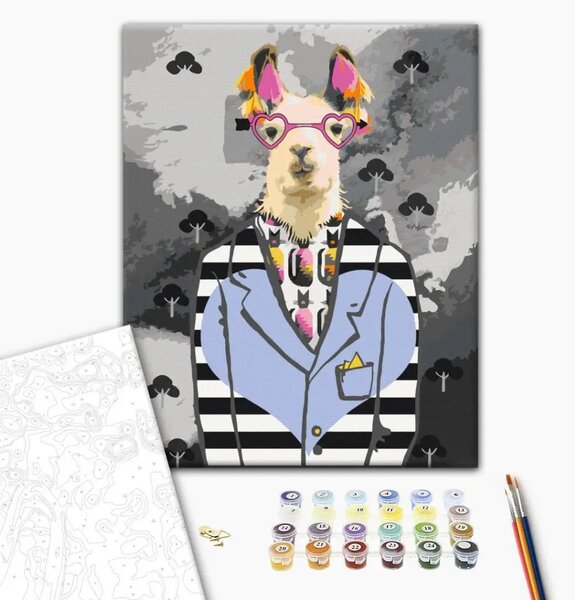Quadro con numeri Alpaca pazzo