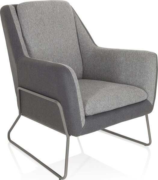 Poltrona lounge LAGUN a slitta 1 posto grigio chiaro / grigio scuro