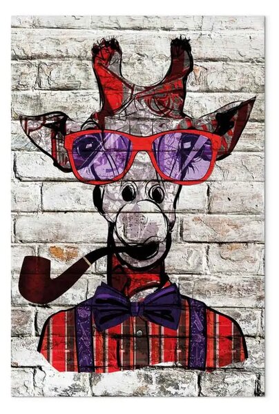 Quadro moderno Giraffa hipster verticale