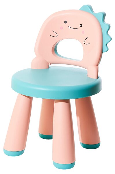 Sedia da scrivania per bambini in plastica, design a forma di dinosauro, ergonomica, adatta a bambini dai 2 ai 6 anni
