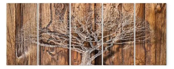 Quadro Cronaca dell'albero (5 pezzi) stretto