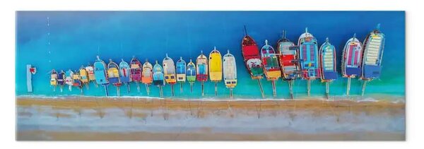 Quadro Barche colorate stretto