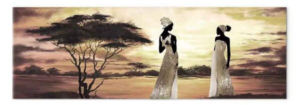 Quadro moderno Dee africane stretto
