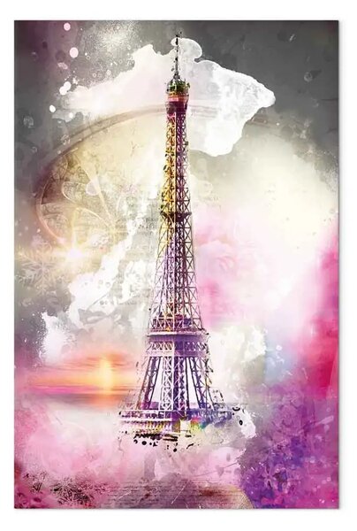 Quadro su tela Parigi da favola verticale