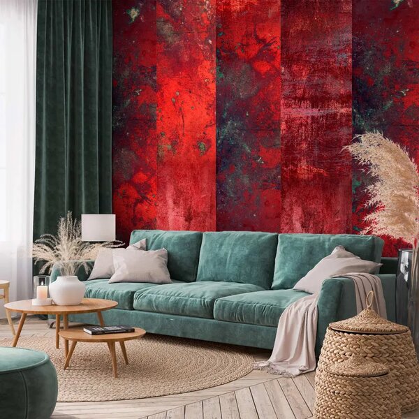 Carta da parati design Calcestruzzo rosso