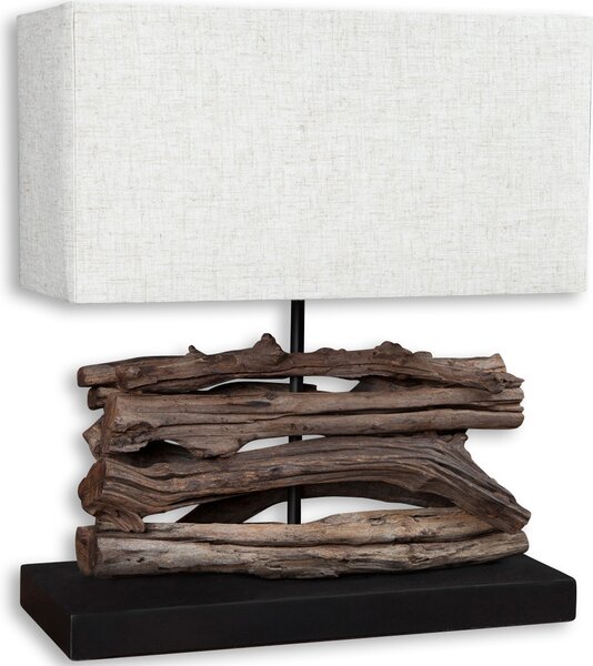 Lampada da tavolo 35x15cm u. 40cm di altezza lampada in legno lampada da tavolo legno driftwood