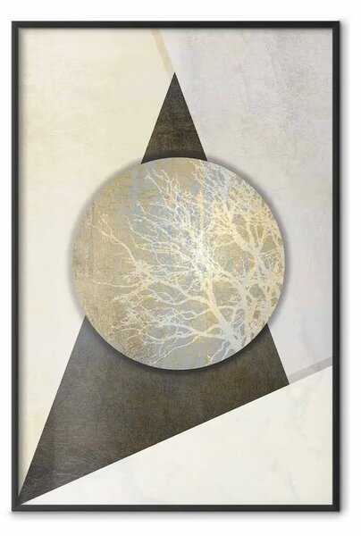 Poster: Semplicità geometrica - astrazione geometrica in triangoli e cerchio