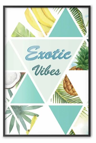 Poster: Vibrazioni esotiche - composizione astratta con frutti tropicali