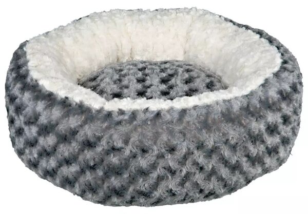 TRIXIE Kaline, cuccia a forma di ciambella, interna, per cani, color crema, grigia, rotonda, tinta unita
