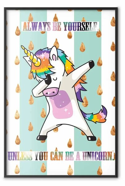 Poster: Sii sempre te stesso - composizione colorata per bambini