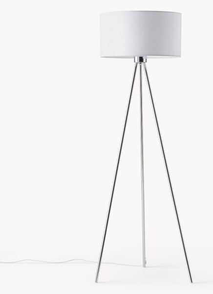 Lampada treppiede da terra con paralume in tessuto Cella