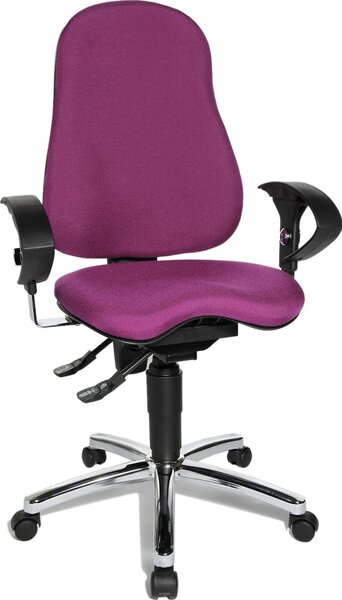 Sedia girevole, sedia da scrivania, poltrona da ufficio, sedia da ufficio Topstar Sitness 10 viola