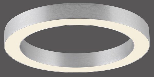 PAUL NEUHAUS Lampada da soffitto a LED PURE Lines, rotonda, grigio metallizzato (alluminio), 2200–5000 K
