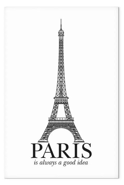 Quadro moderno Parigi è sempre una buona idea verticale