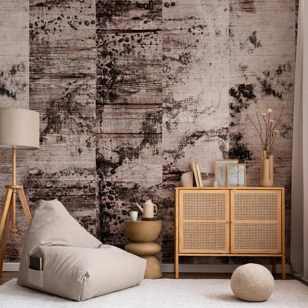 Carta da parati design Legno bruciato