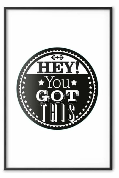 Poster: Ehi! Ce la puoi fare - messaggio motivazionale