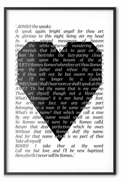 Poster: Romeo e Giulietta - romantica con citazioni