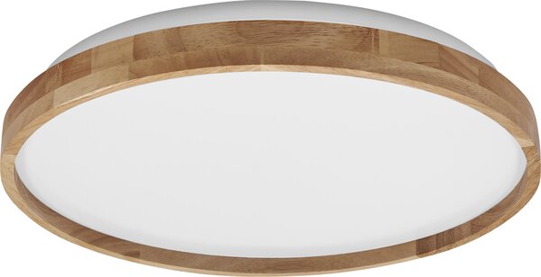 LEDVANCE Plafoniera LED 4099854283581, con anello in legno, 24W, 1500lm, 3000K