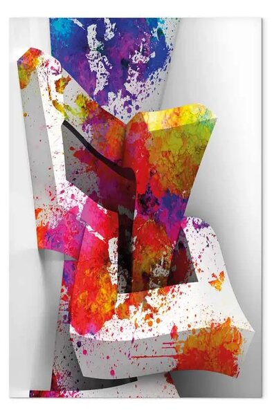 Quadro contemporaneo Spazio in 3D - mondo colorato di forme astratte