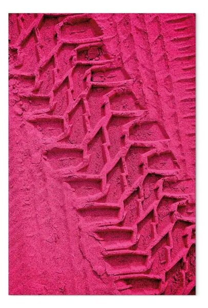 Quadro contemporaneo Scoprire le forme - tendenze rosa su sfondo testurizzato