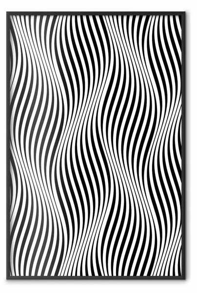 Poster: Arte ottica: composizione con onde per illusione 3D