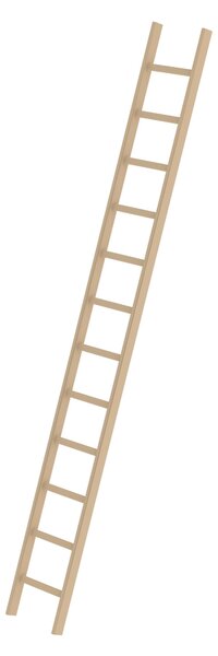 Scala singola a pioli in legno senza trave divaricatrice 12 pioli