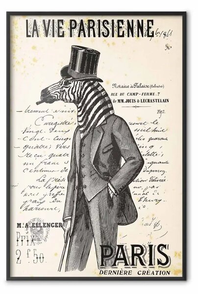 Poster: La Vie Parisienne: composizione retrò con figura