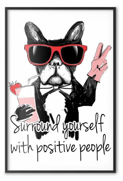 Poster: Circondati di persone positive: iscrizione motivazionale e cane