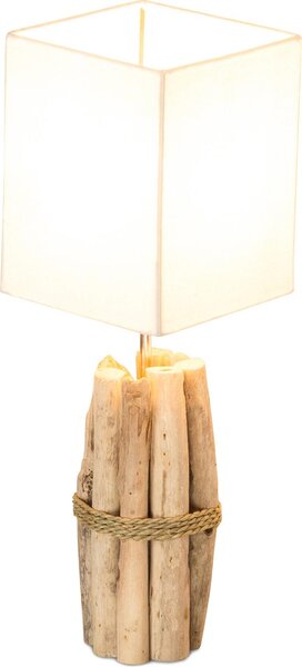 Lampada da tavolo 17x50x17cm driftwood lampada da tavolo unico legno lampada luce
