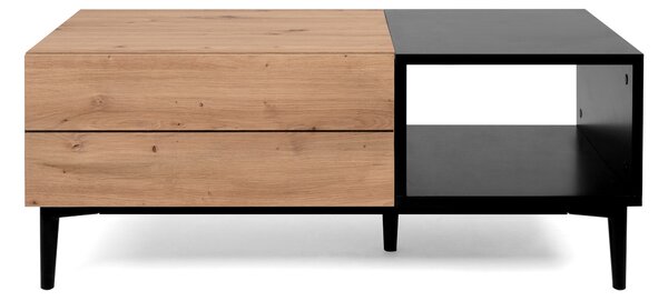 Tavolino da salotto >Nola< in rovere Artisan - 100x40x55 cm (LxAxP)