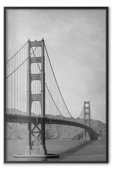 Poster: Ponte Lungo - paesaggio architettonico sullo sfondo del mare