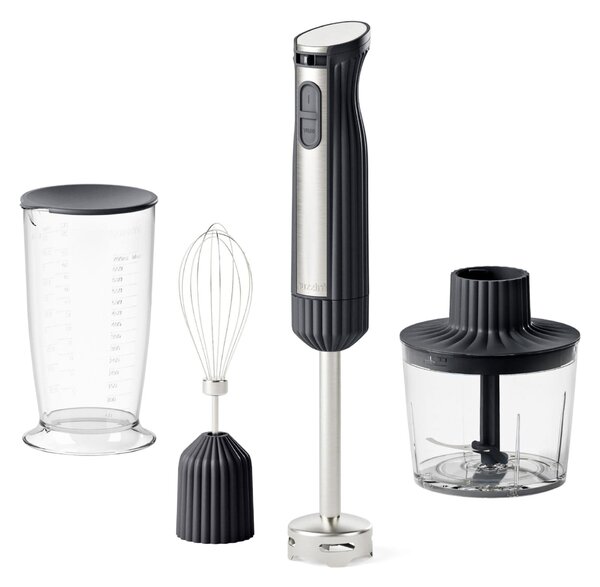 FRULLATORE ad Immersione Con Accessori linea SOUS CHEF dimensioni 5,8x6,8x h39,8 cm, Pio&Tito Toso 600 Watt colore Antracite
