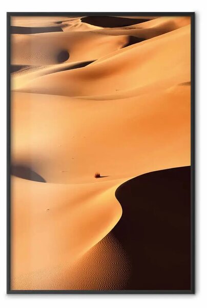 Poster: Deserto con sabbia calda: un paesaggio caldo nel centro del Marocco