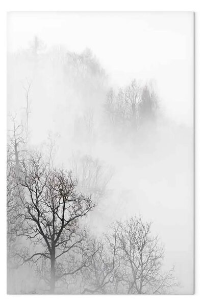 Quadro Alberi nella nebbia verticale